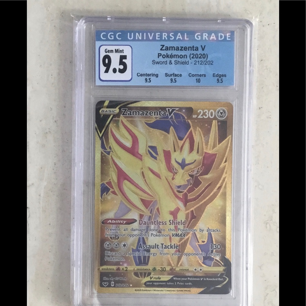 Zamazenta V Gold Pokémon 212/202 CGC 9.5 SWSH 2020 - Picture 4 of 7